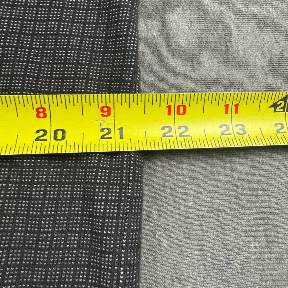 Van Heusen Mens Large Polo Shirt Charcoal Gray Micro Check Short Sleeve Cotton L - Picture 8 of 9